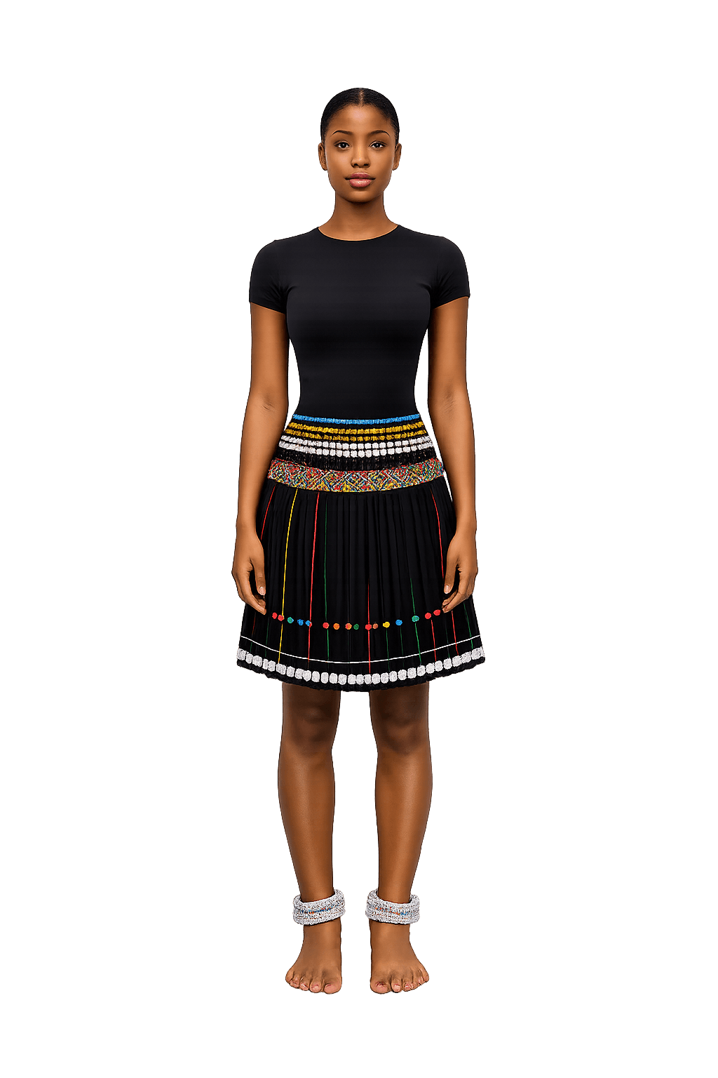 Xibelani tiered skirt detail